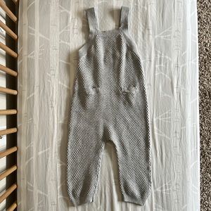 H&M 12-18 month organic cotton knit overalls